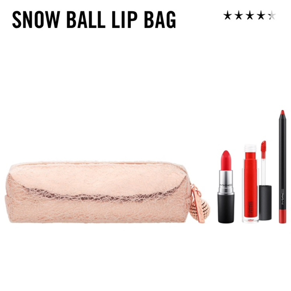 MAC snowball lip bag in red limited edition